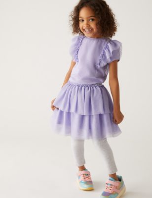 2pc Cotton Rich Glitter Tutu Outfit