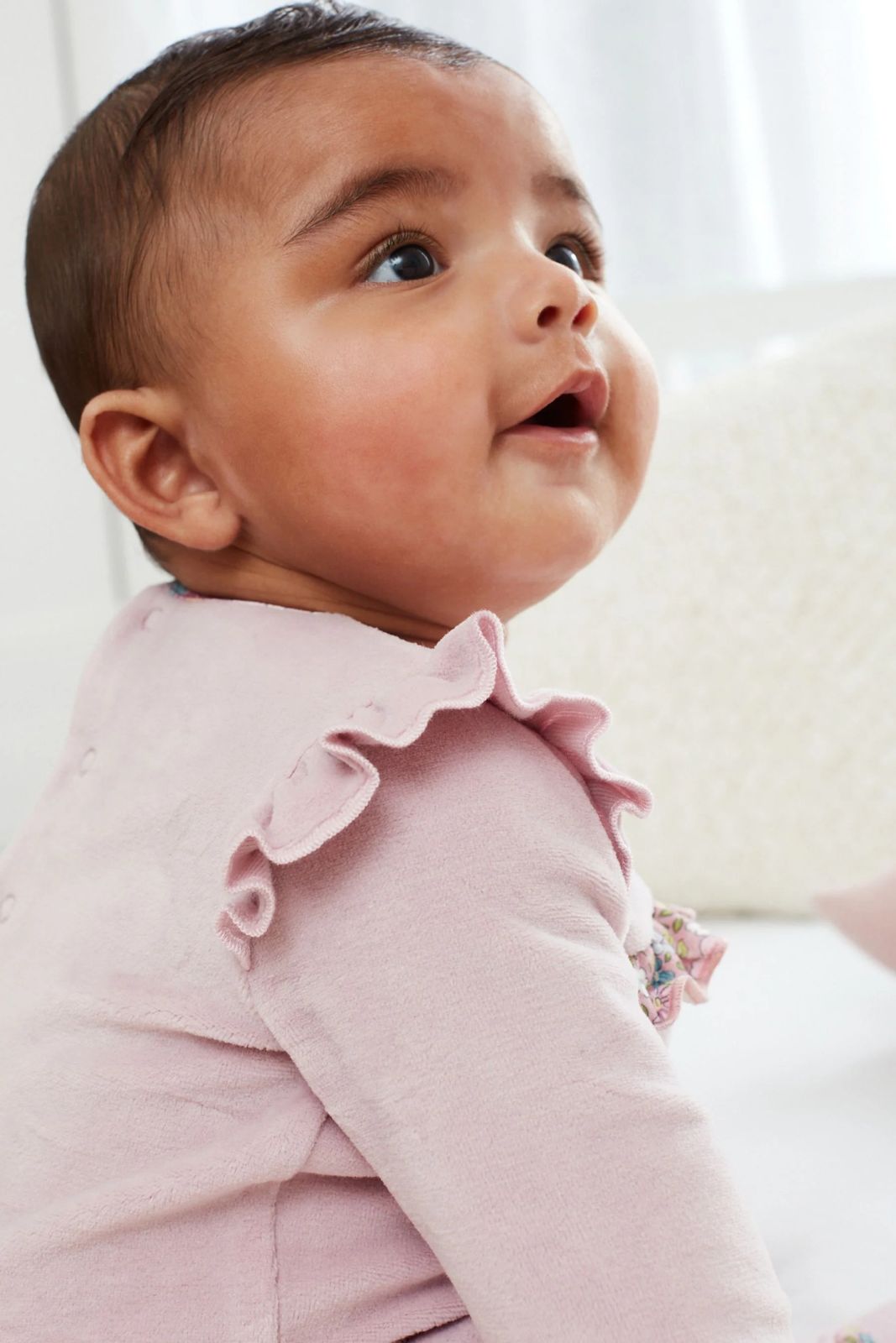 Lilac velour Sleepsuit