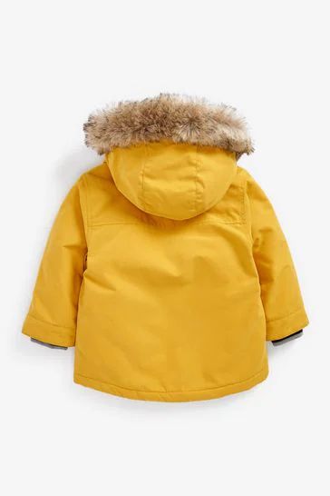 Faux Fur Hooded Parka Coat