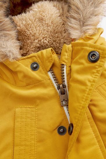 Faux Fur Hooded Parka Coat