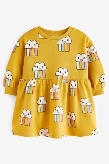 Yellow Rainbow Sweatdress