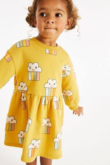 Yellow Rainbow Sweatdress