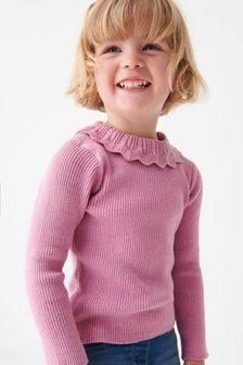 Girls lilac frill jumper