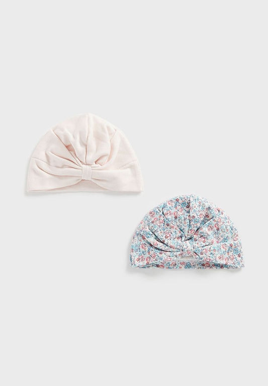 Organic Cotton Mothercare Pack Of 2 Turban Caps