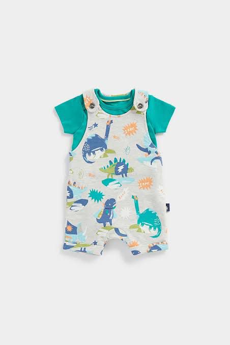 Dino Bibshorts and Bodysuit Set