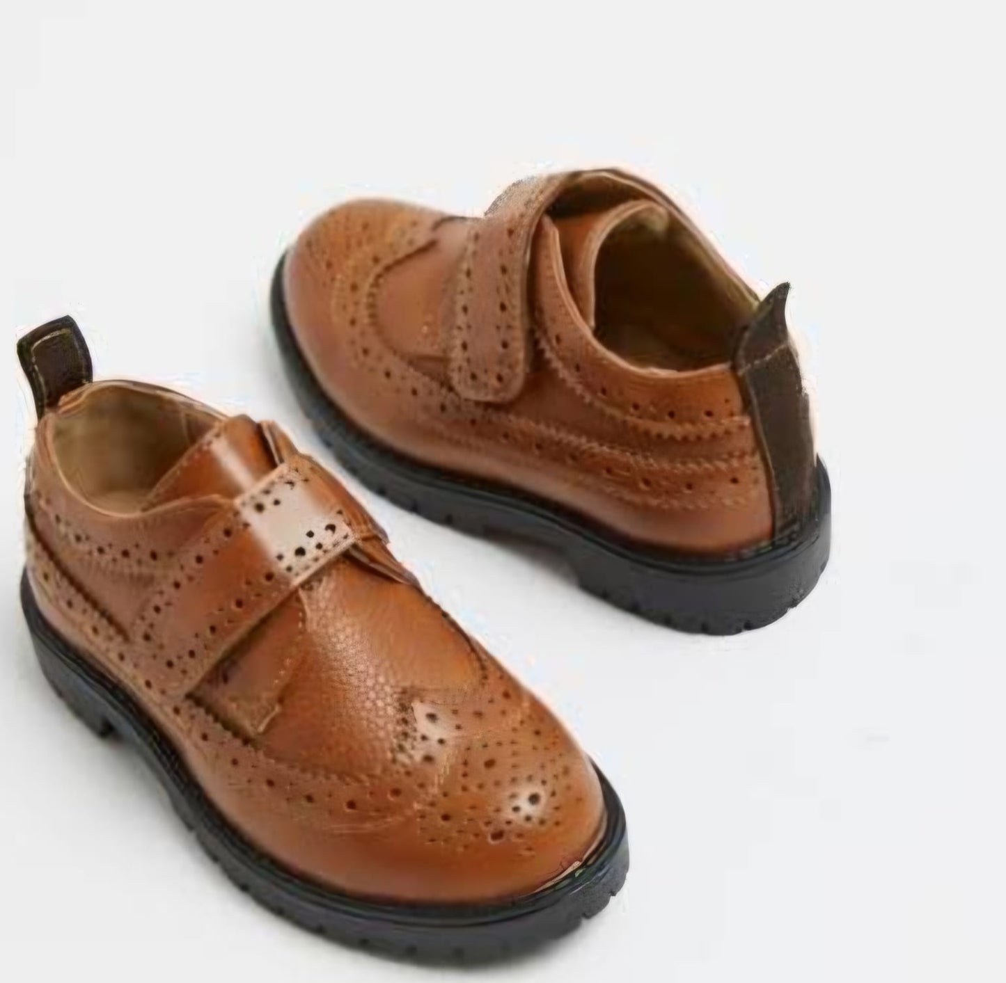 Mini Boys Brown Chunky Brogue Shoes