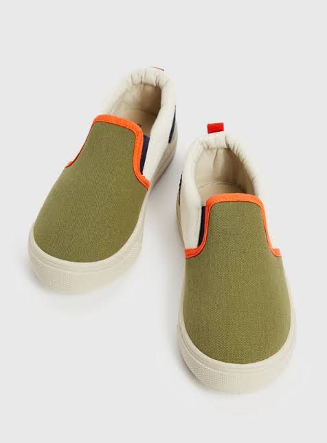 Khaki Colour Block Trainers