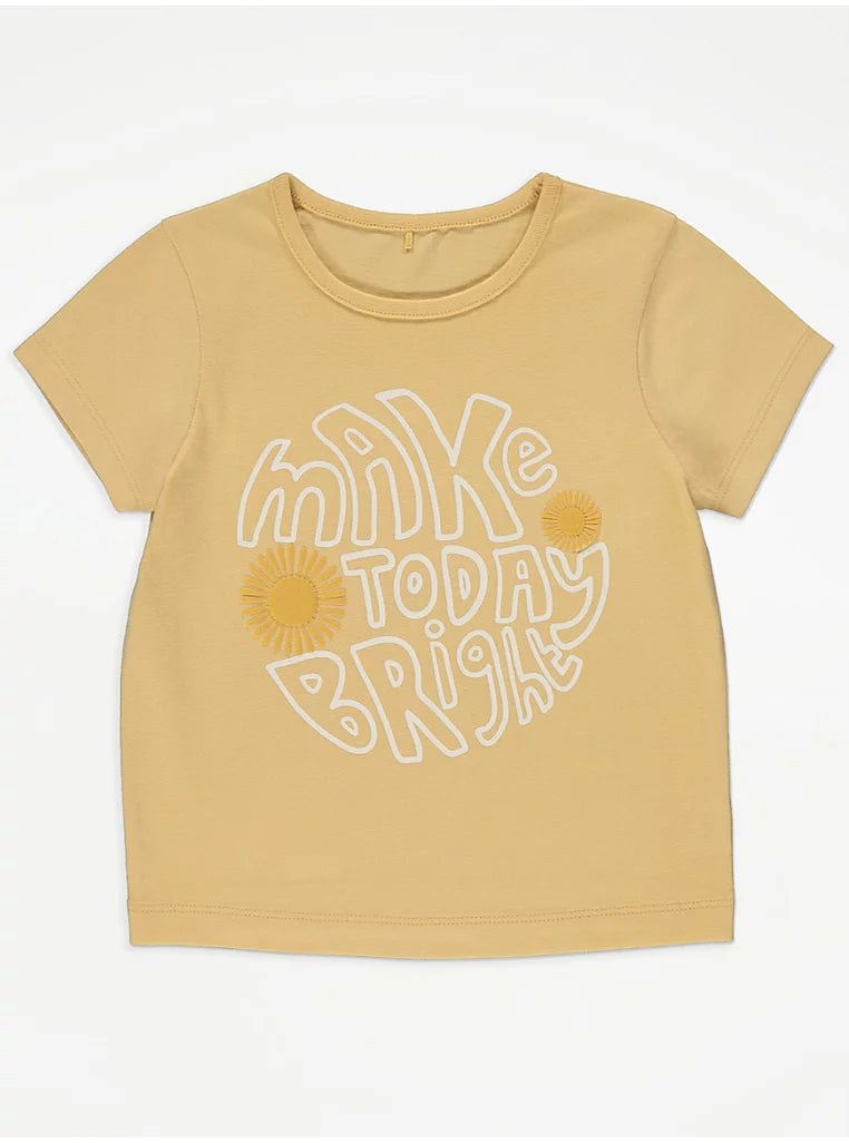 Yellow Sunshine Slogan T-Shirt