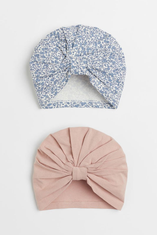 Floral 2-pack cotton turbans