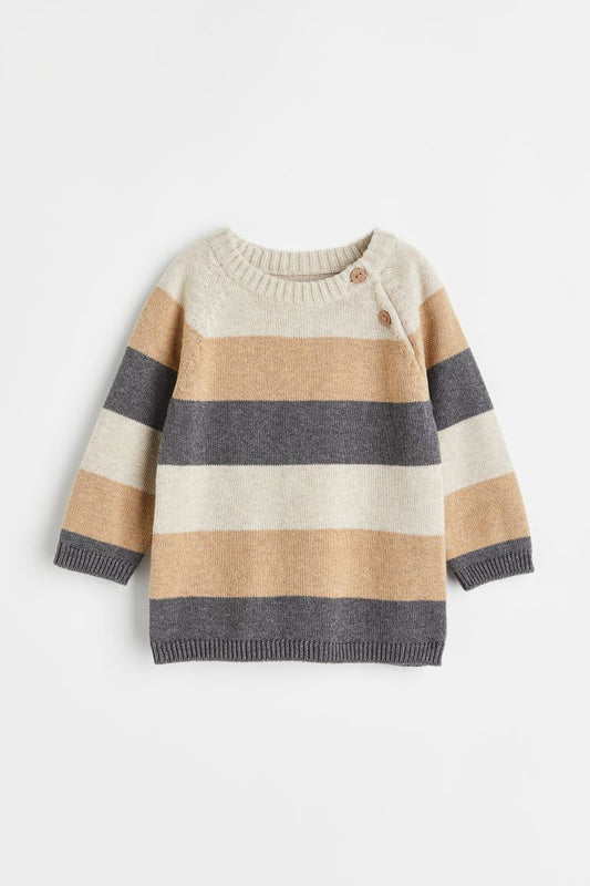 Grey striped Knitted jumper