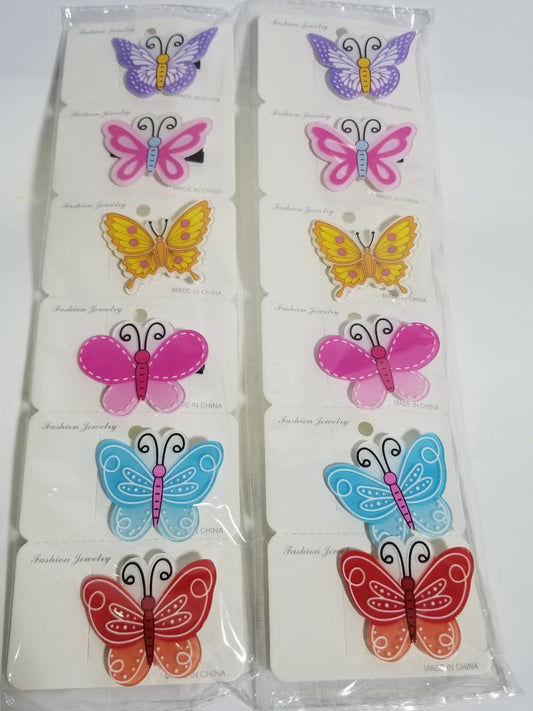 Pack of 6 Butterfly pins