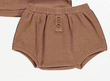 Brown Waffle Shorts