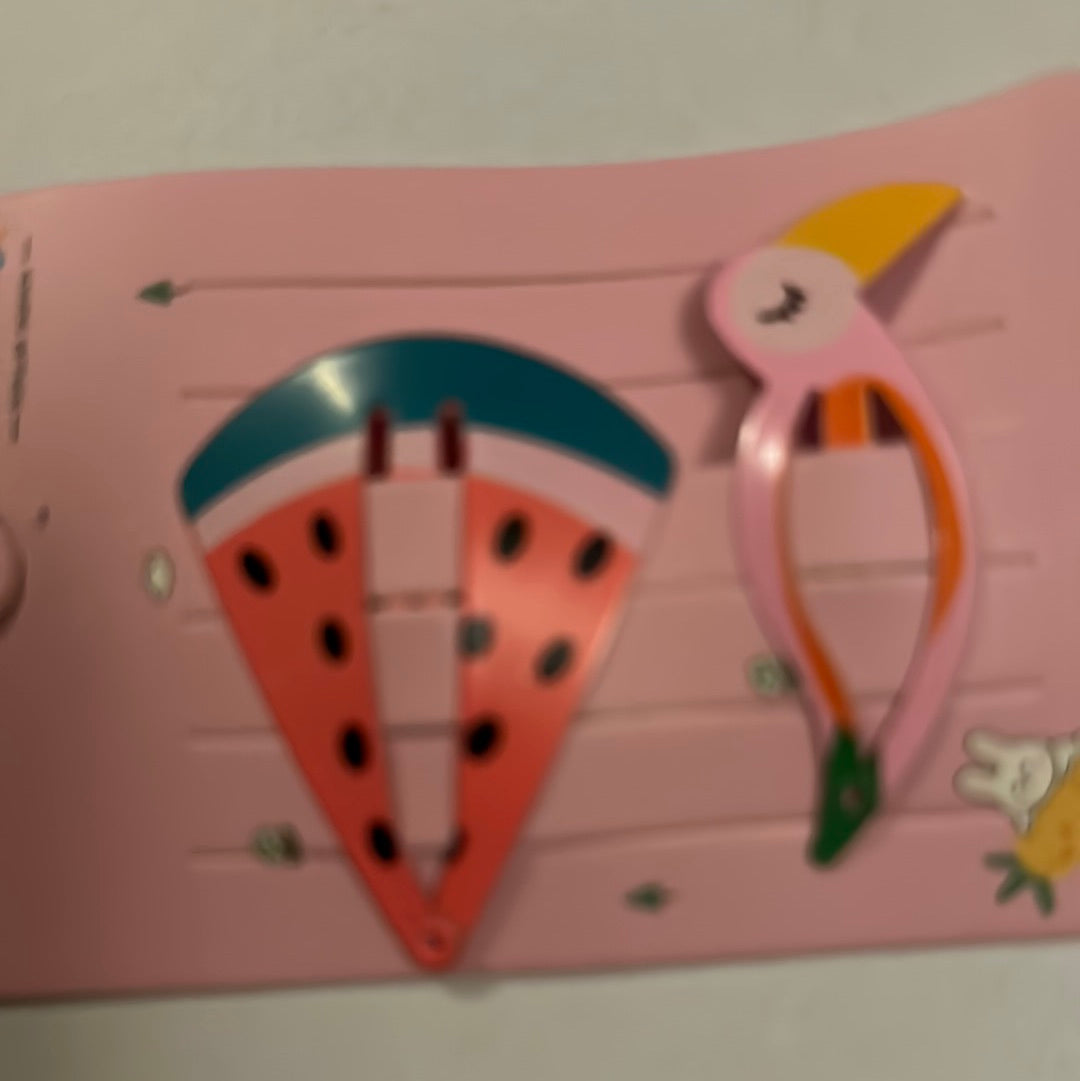 Watermelon & Bird pins