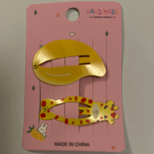 Mango & Giraffe Hair pins