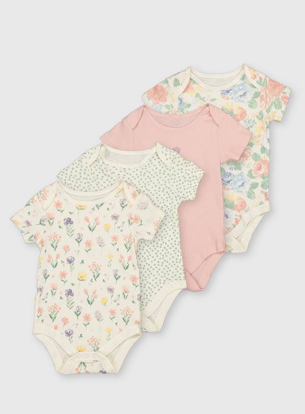 Floral Bodysuits 4 Pack