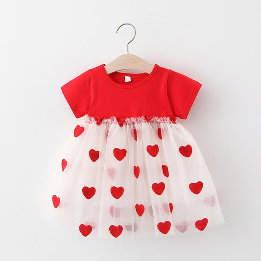 RED & WHITE HEART DRESS