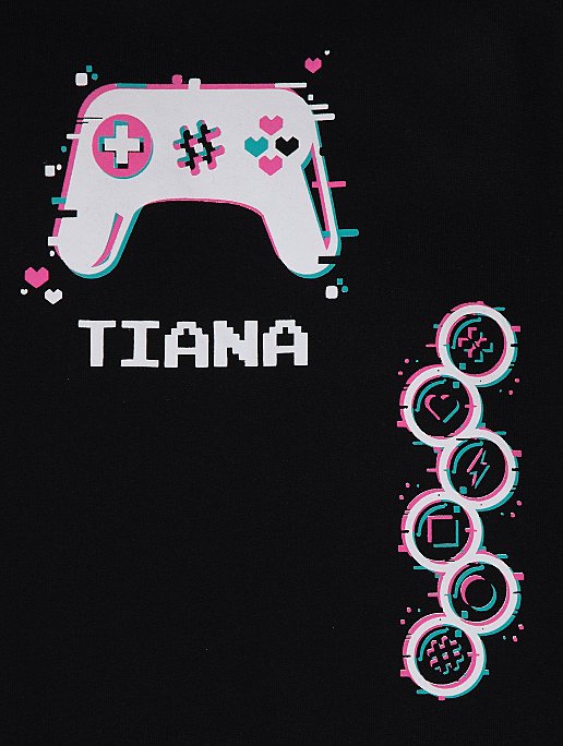 Hearts by Tiana Black Game Controller Hoodie