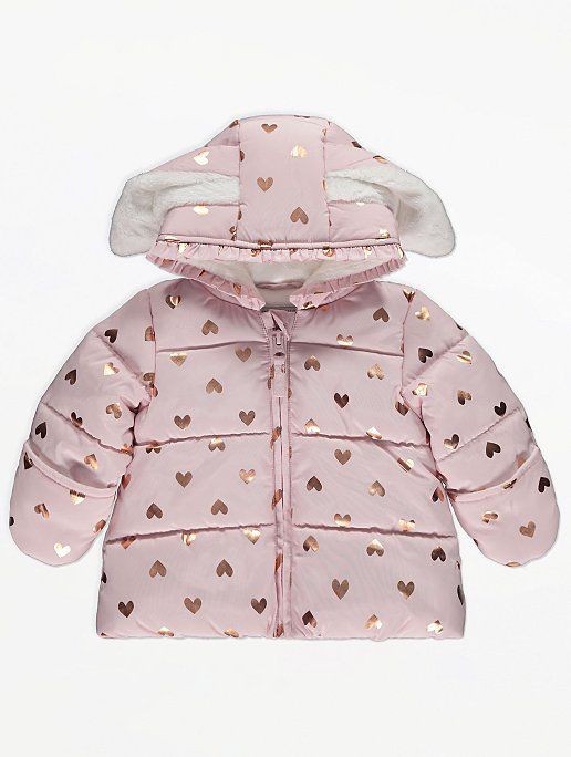 Pink Foil Hooded Jacket