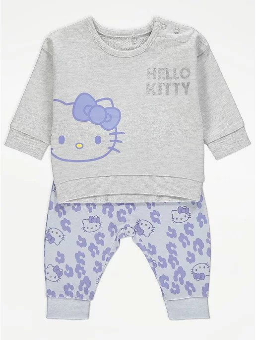 Hello Kitty Purple Animal Sweatshirt and Leggings Outfit