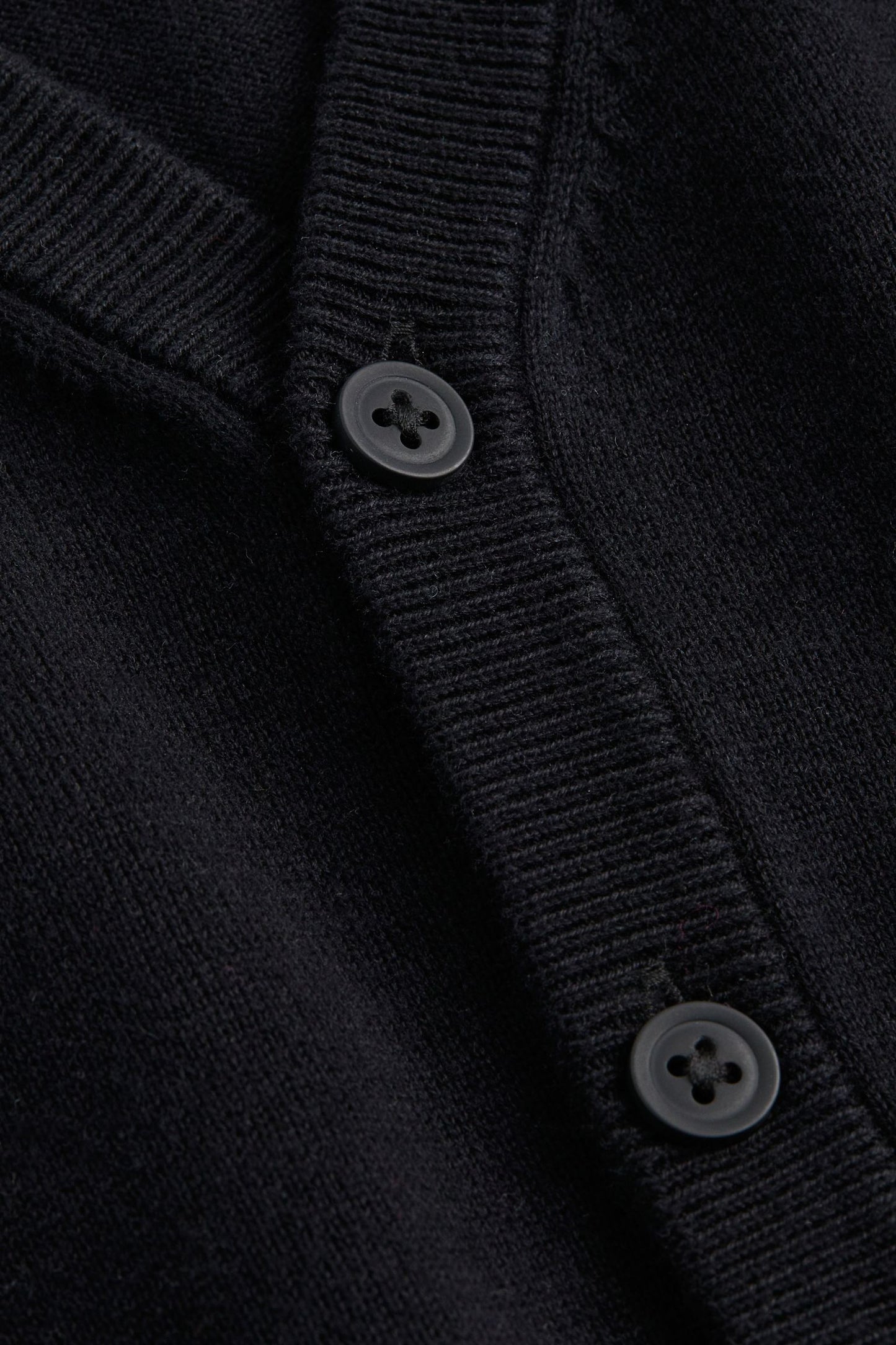 Black Fine-knit cotton cardigan