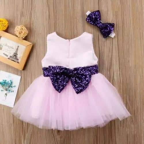 Pink & Purple net Dress