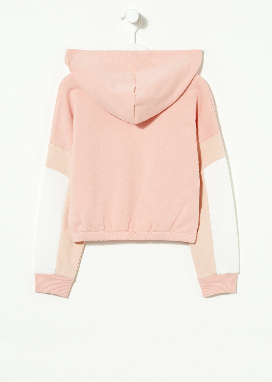 Girls Pink Co Ord Slogan Hoodie