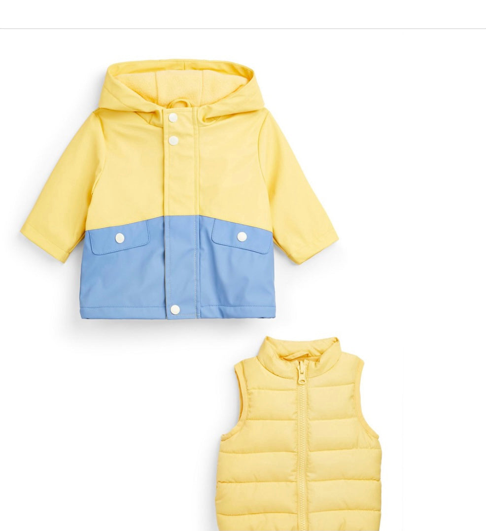 Yellow raincoat store primark