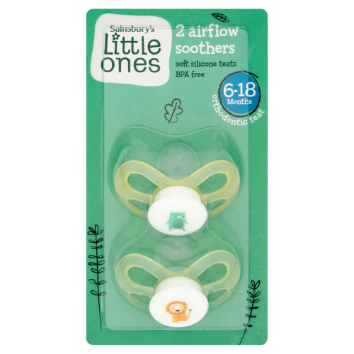 3 x Sainsbury's Little Ones 2 Airflow Soothers 6-18 Months