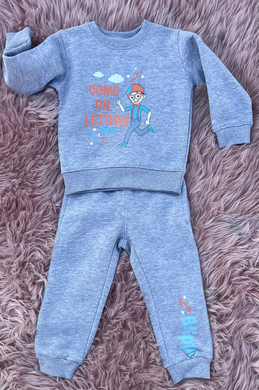 BLIPPI JOGGERS AND SWEATSHIRT