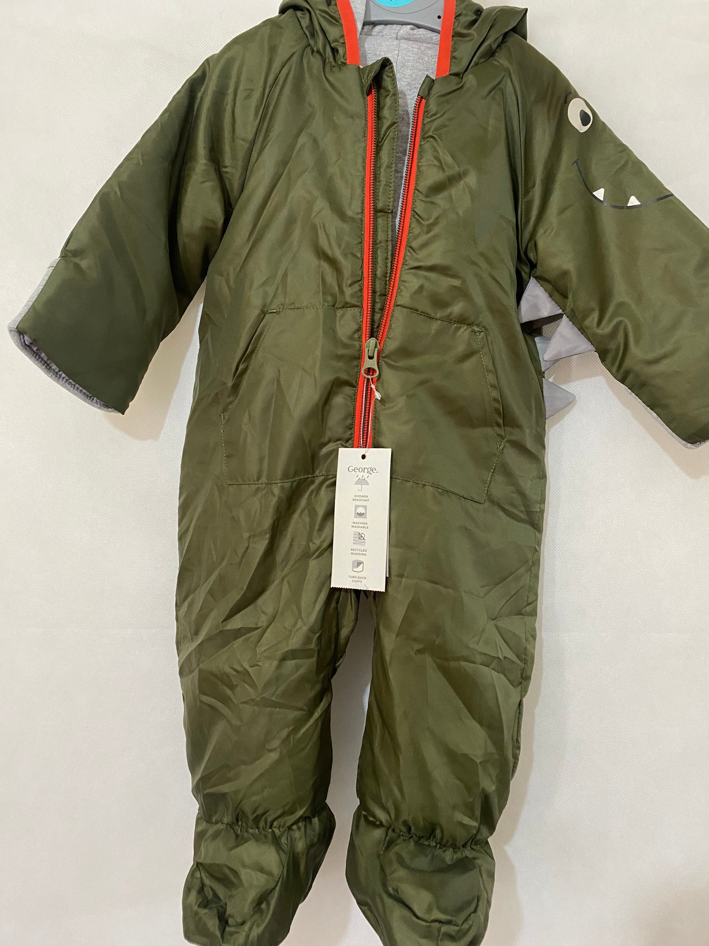 Lightweight Shower Resistant Dino snowsuit